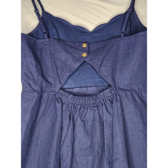 Womens Market & Spruce Chrissie Cami‎ A-line Linen & Cotton Blend Dress Sz Large - Picture 4 of 9